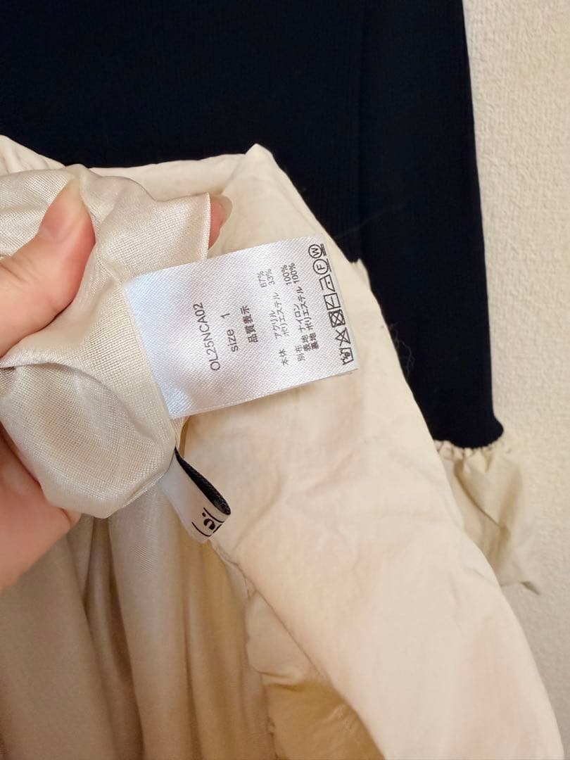 Olu. ニットドッキングバルーンワンピース