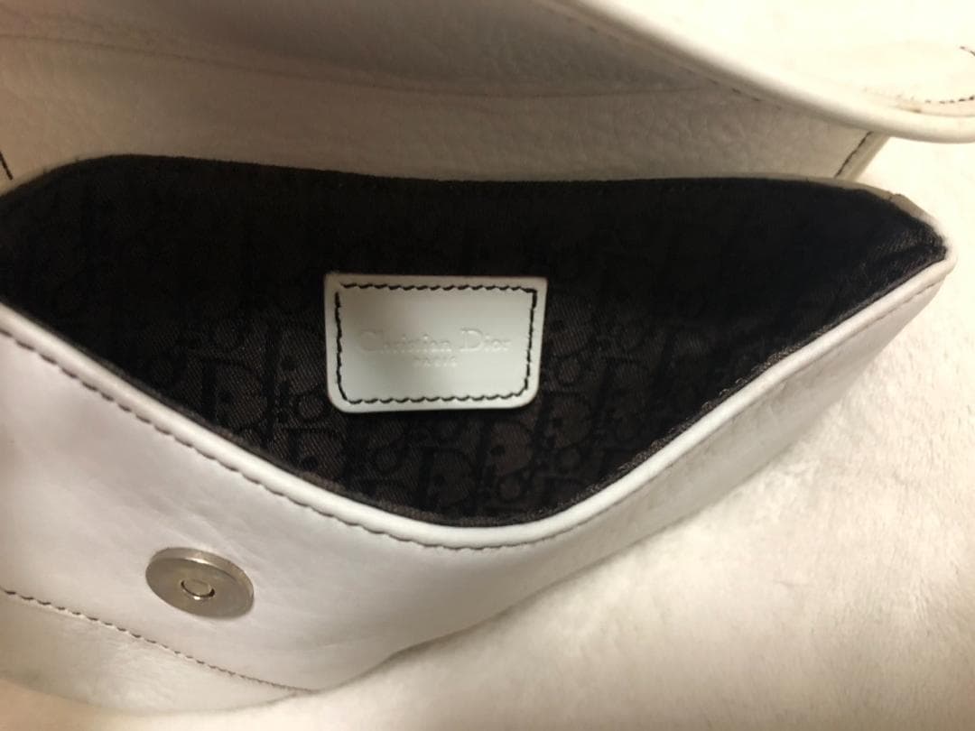 貴重 正規品 DIOR ディオール ウェストポーチ ハンドバッグ ホワイトレザー
