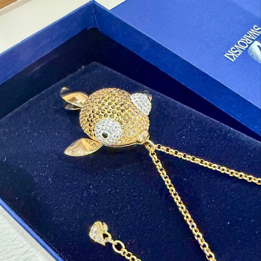 スワロフスキー　運気上昇　ネックレス　金魚　金運アップ　ゴールド　ペンダント