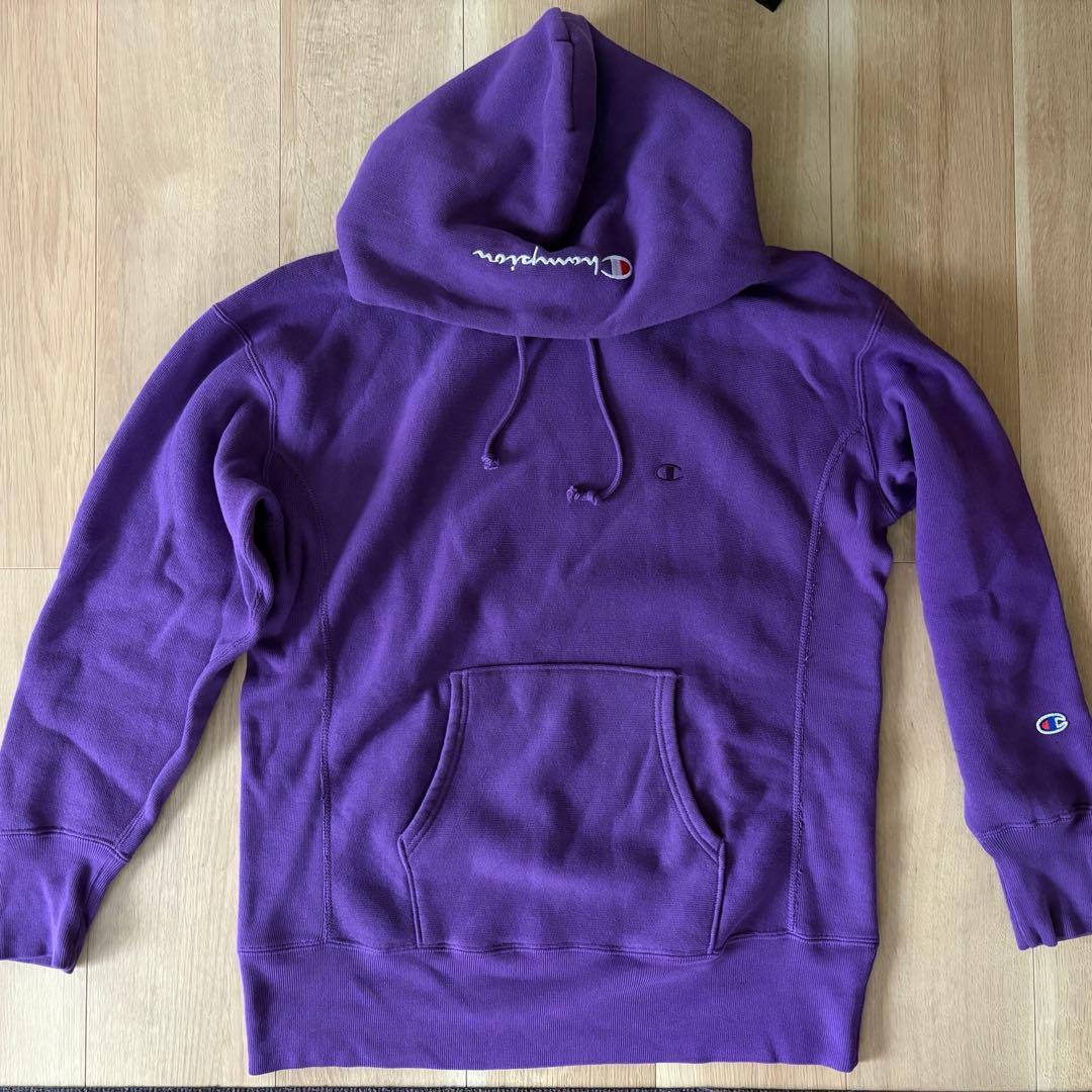 【t様】【美品】Champion リバースウィーブパーカー パープル