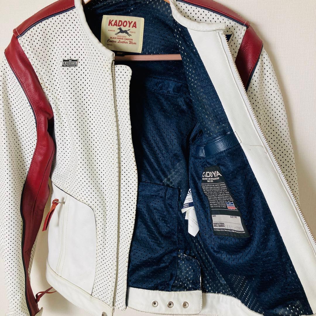 KADOYA カドヤ パンチングレザー ライダース ジャケット