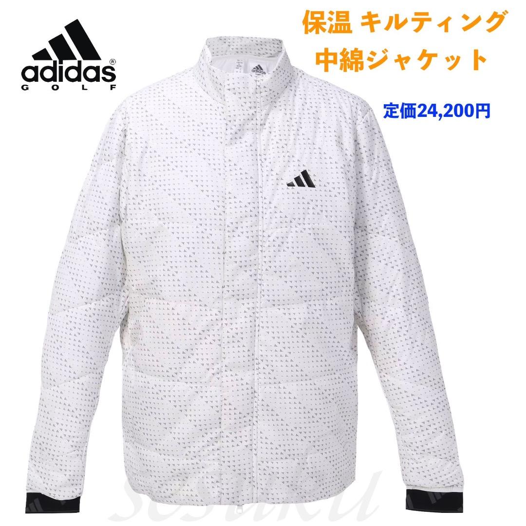 【XL】秋冬 定価24,200円 アディダス ゴルフ 中綿 キルトジャケット 白
