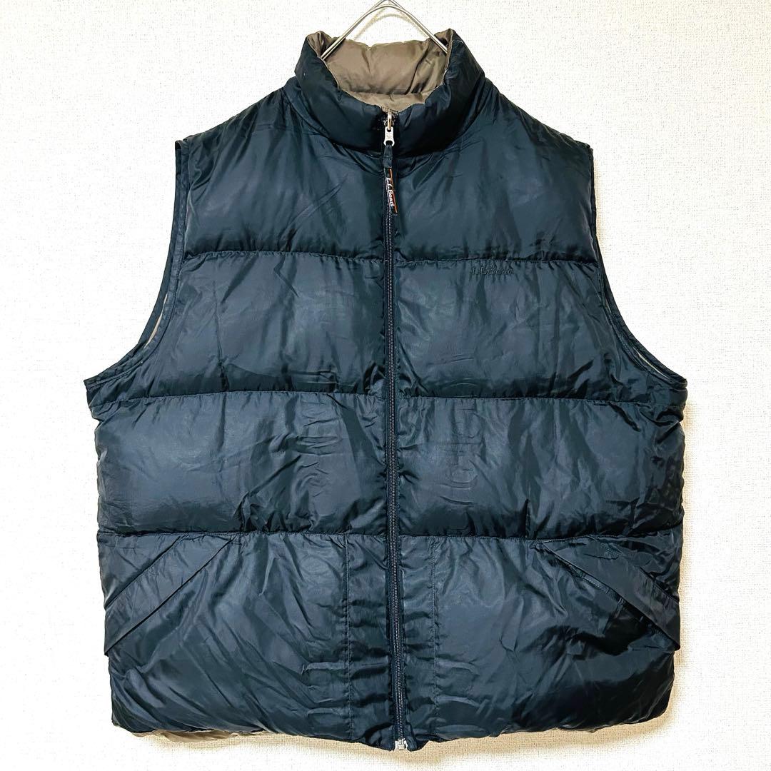 90s L.L.Bean エルエルビーン リバーシブル ダウンベスト XXL