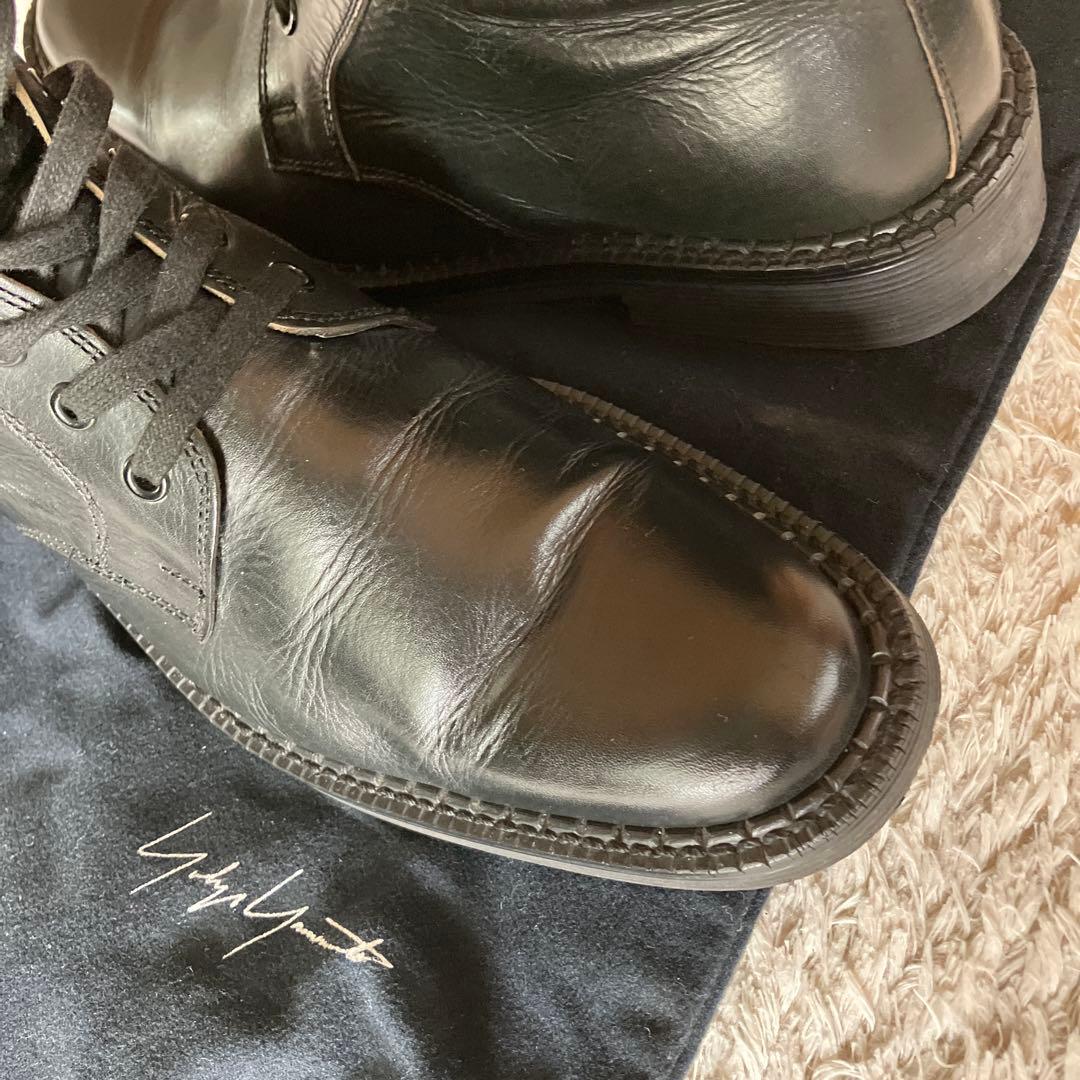 ヨージヤマモト ブラックレザー レースアップブーツ　サイズ２