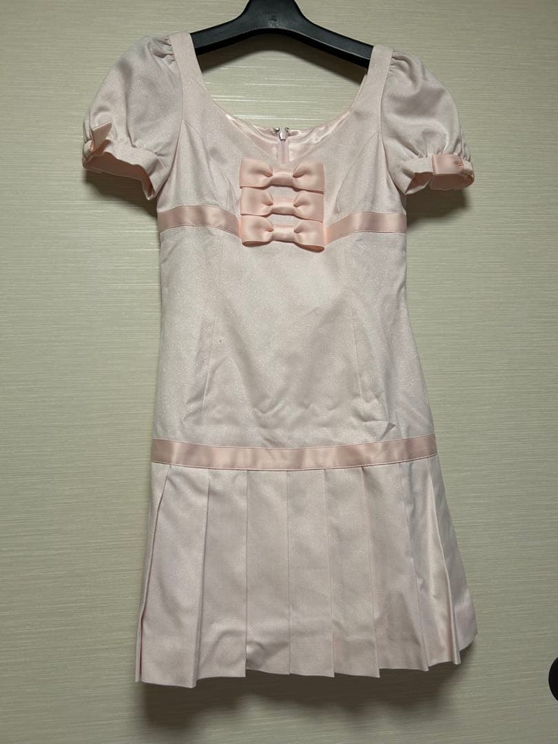 新品 Jesus DIAMANTE 3つリボンワンピース ピンク