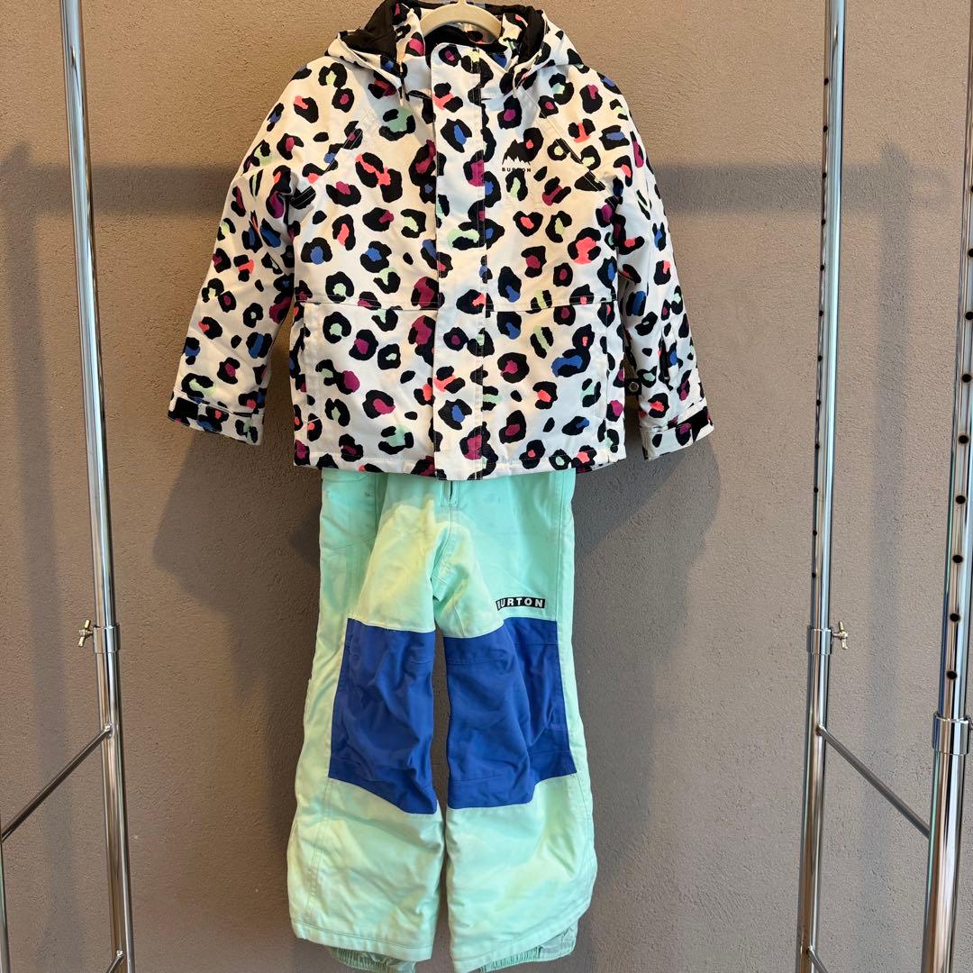 BURTON 子ども用スキーウェア ホワイトレオパード