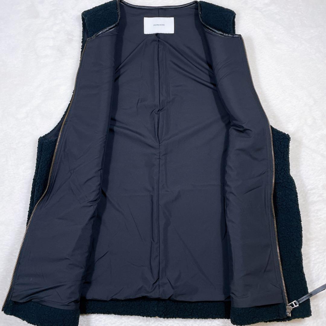23AW FRAMeWORK フレームワーク　ボアベスト ブラック
