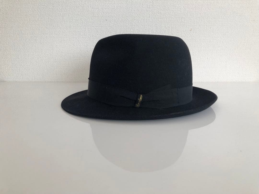 Borsalino 60 ラビットファー　黒　ブラック