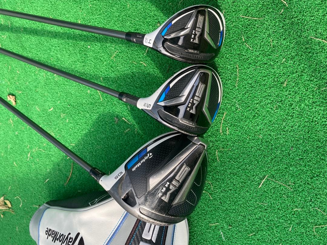 【豪華3本揃い】テーラーメイド SIM MAX ウッドセット（1W/3W/4U）