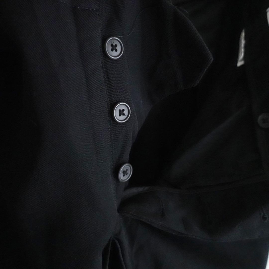 【イタリア製】RAY&GUY ウールギャバジン　ベルテッドトラウザーズ　ブラック