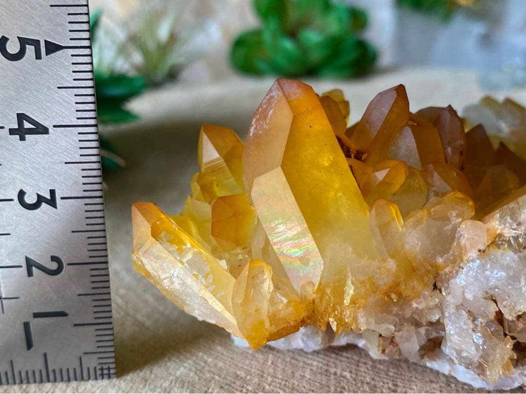 ソラリスクォーツ　クラスター　ゴールデンヒーラー　天然石　水晶