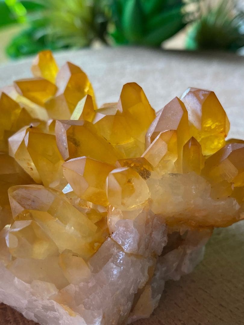 ソラリスクォーツ　クラスター　ゴールデンヒーラー　天然石　水晶