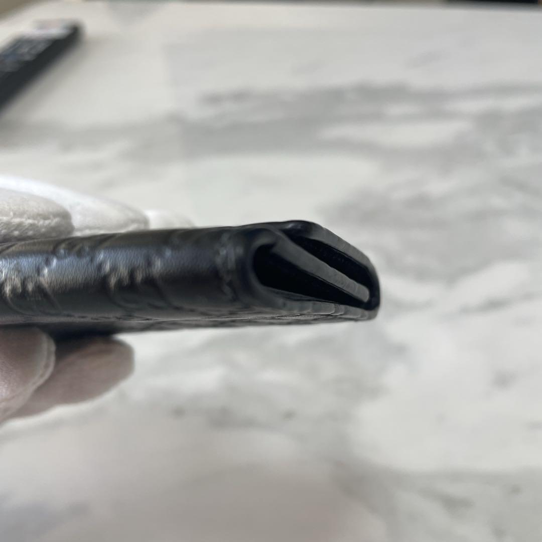 【美品】グッチ　キーケース6P レザー　シマ　ブラック