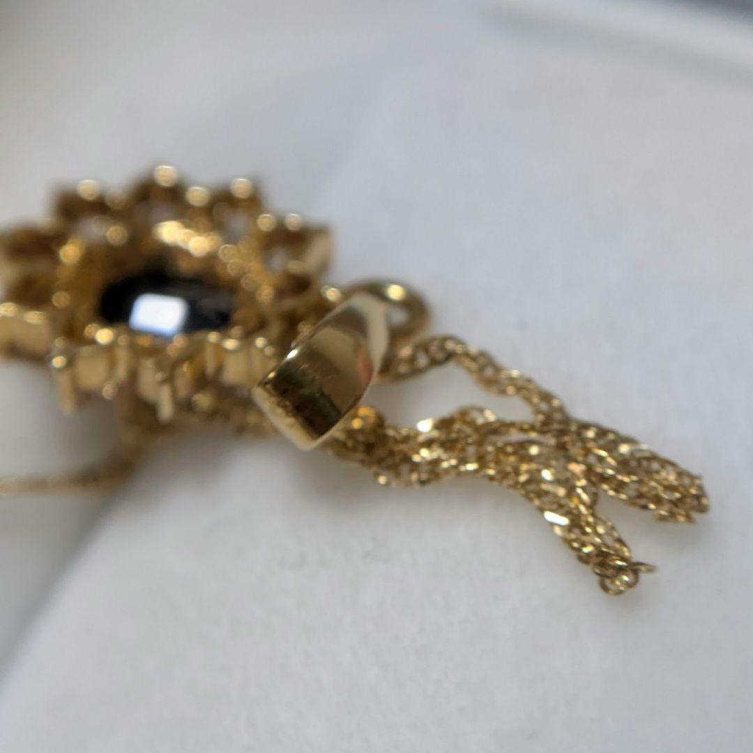 ゴールド フラワー ネックレス　k18