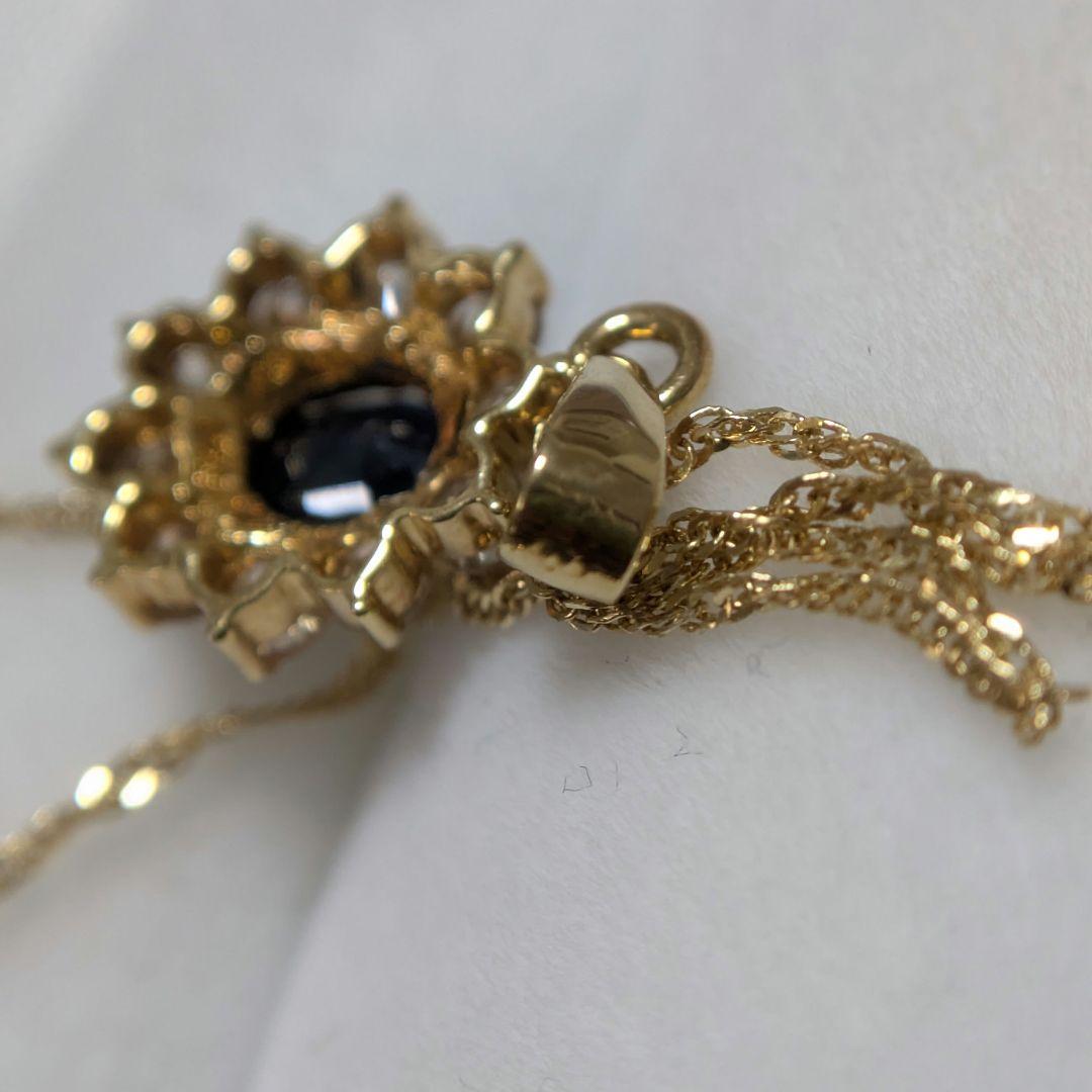 ゴールド フラワー ネックレス　k18