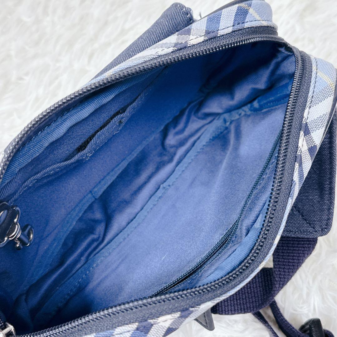 【美品】BURBERRY デニム調 ノバチェック ウエストバッグ ボディ 希少