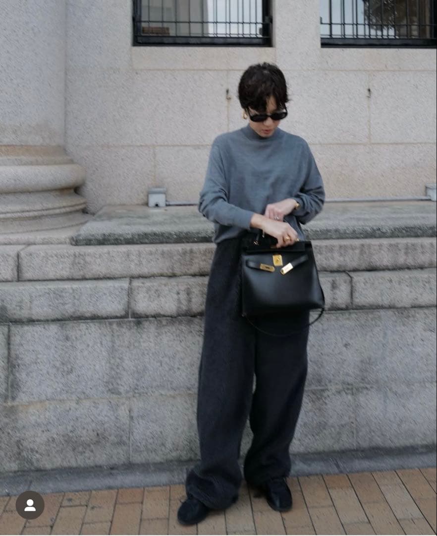 グレー フリース ワイドパンツ マチャット 36 新作