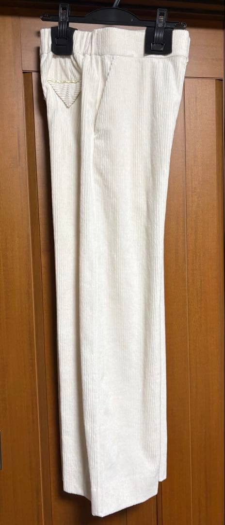 新品タグ付きyori チャンキーコーデュロイパンツホワイト38
