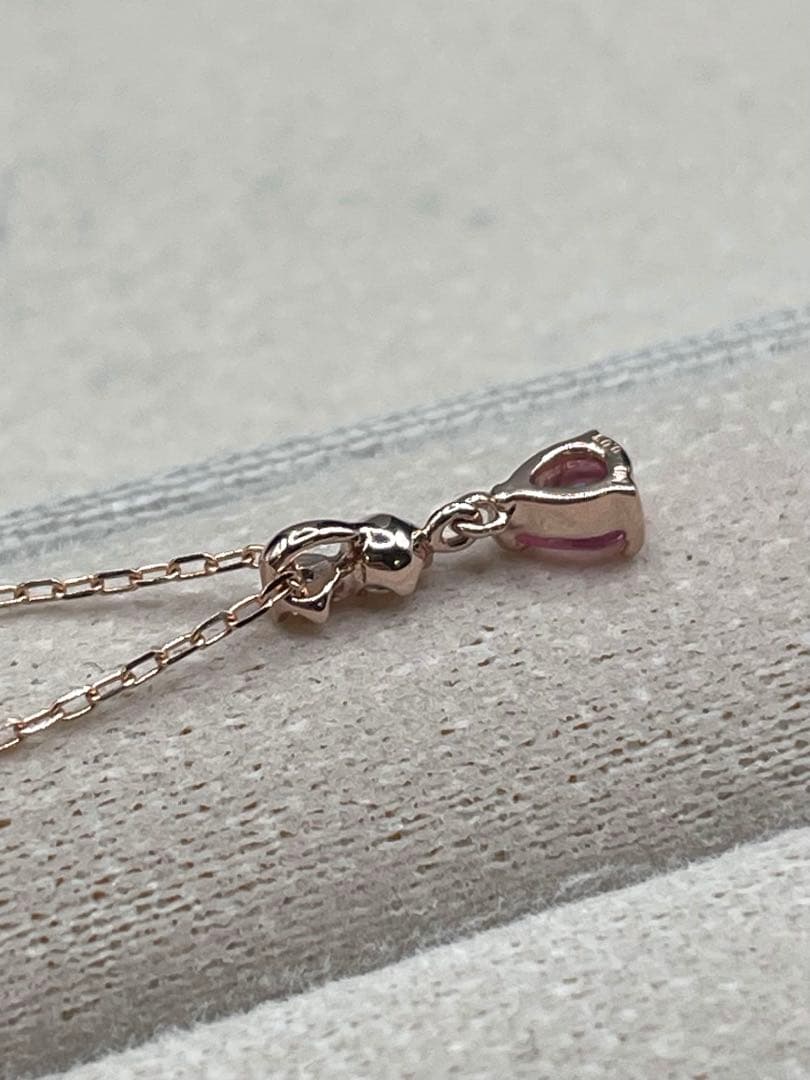 専用JA221★高級 パパラチアサファイア D K10PG ネックレス 鑑付