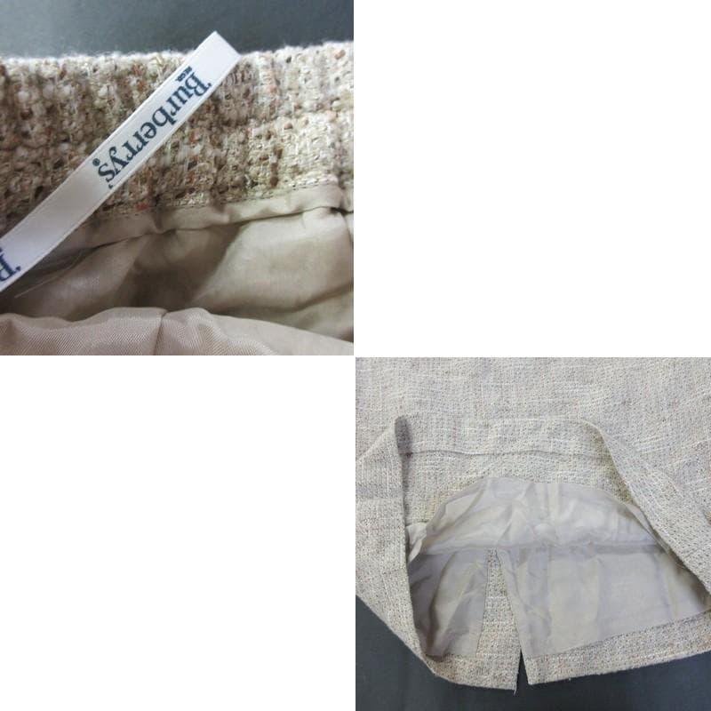 OS5497■Burberrys/バーバリーズ■ノーカラーツイードセットアップ