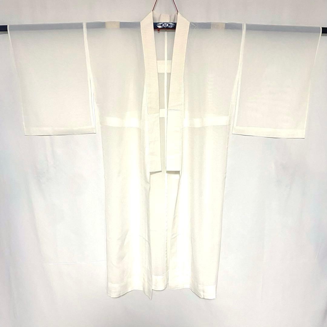 5k1139 長襦袢　正絹　夏物　薄物　絽　三越　白　無地　和装　着物