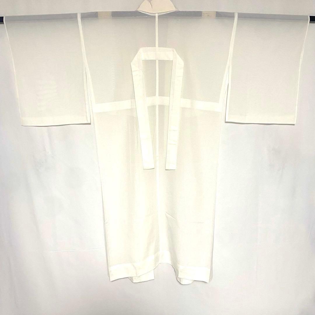 5k1139 長襦袢　正絹　夏物　薄物　絽　三越　白　無地　和装　着物