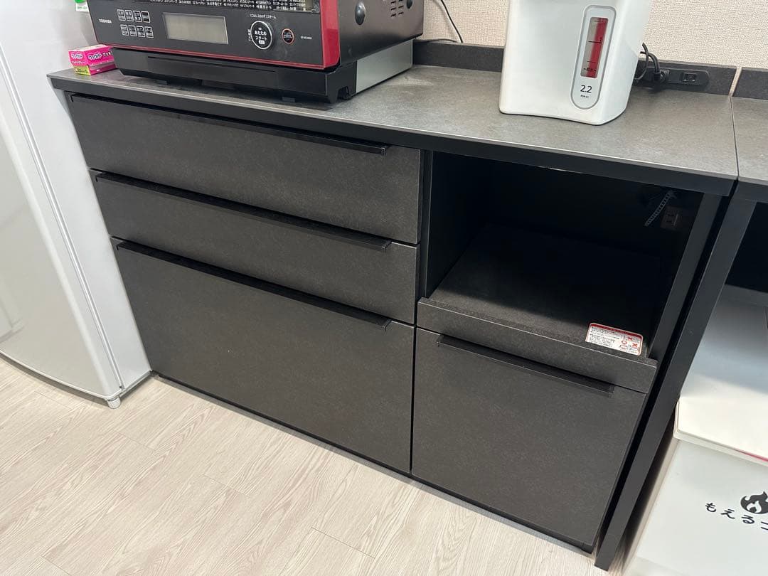 【本日限定】食器棚 キッチンカウンター セラミック 幅180