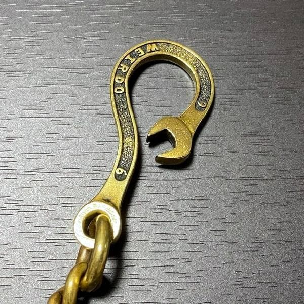 希少 WEIRDO スパナウォレットチェーン ブラス製ゴールド GLADHAND