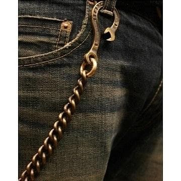 希少 WEIRDO スパナウォレットチェーン ブラス製ゴールド GLADHAND