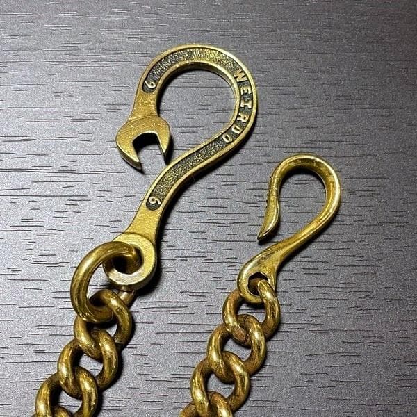 希少 WEIRDO スパナウォレットチェーン ブラス製ゴールド GLADHAND