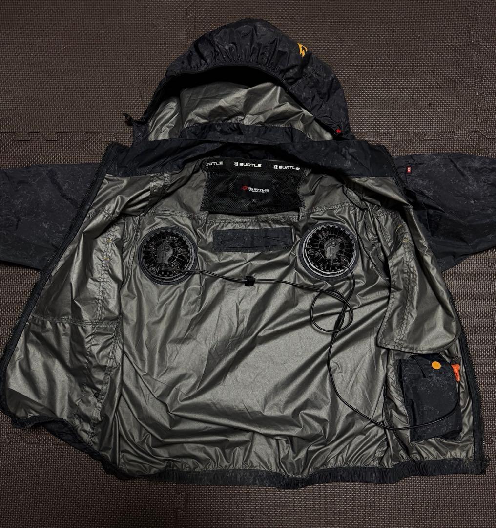 BURTLE 空調服 ストームブラック　XL　フルセット