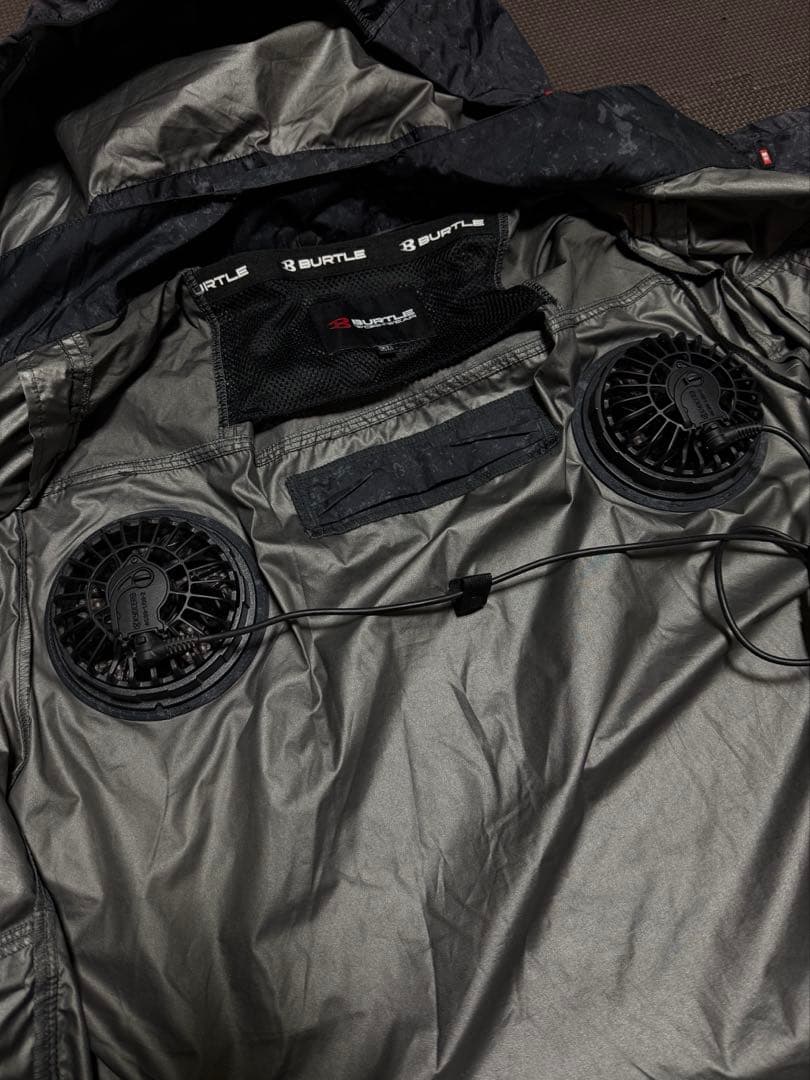 BURTLE 空調服 ストームブラック　XL　フルセット