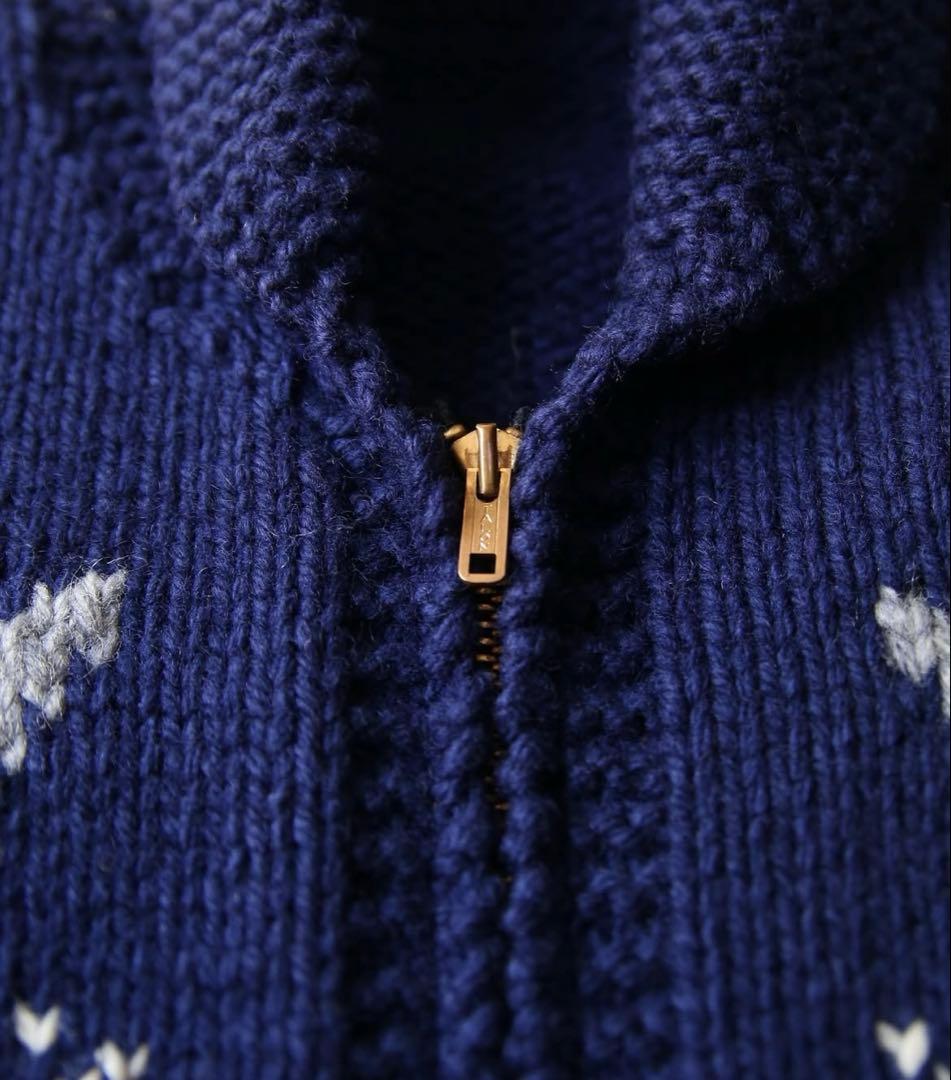 1960s ネイビー カウチンニットジャケット　ヴィンテージ