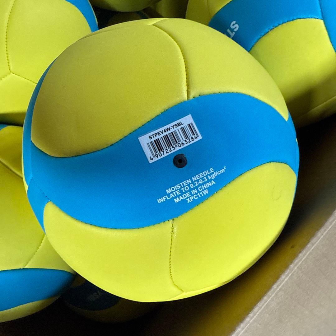11個セットMIKASA STPEV4W-YSBL スマイルバレーボール 4号球