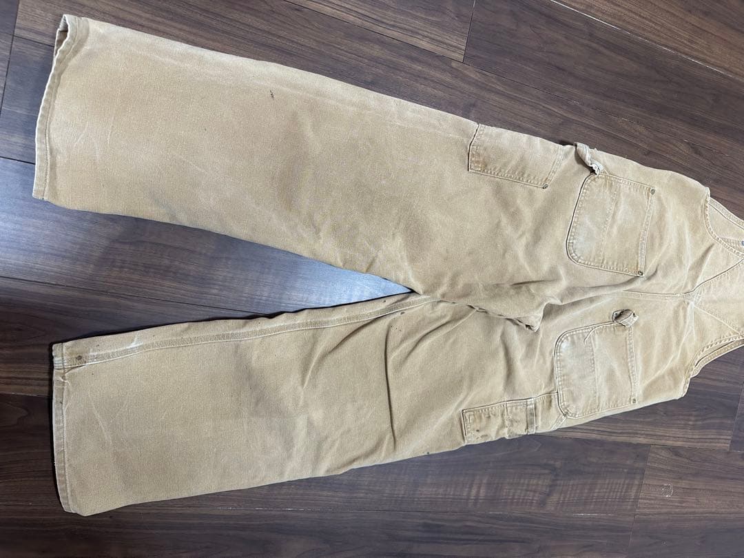 週末値下げ！希少エプロン付きUSA製Carhartt オーバーオールダブルニー