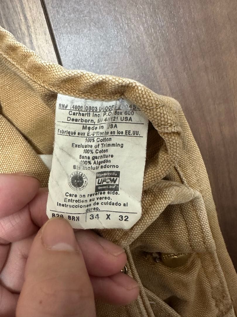 週末値下げ！希少エプロン付きUSA製Carhartt オーバーオールダブルニー