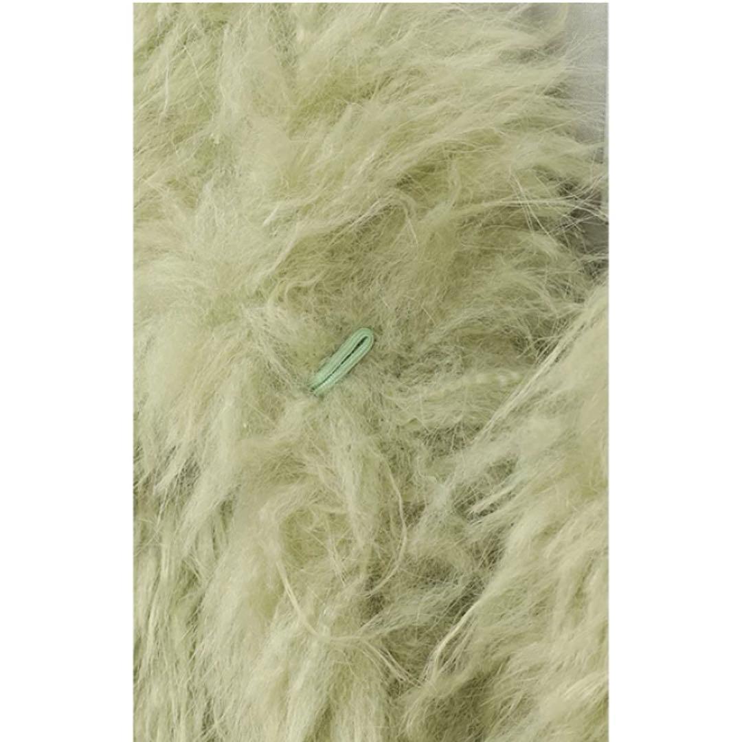 【新品】CLANE VOLUME ECO FUR COAT ファー　グリーン 1
