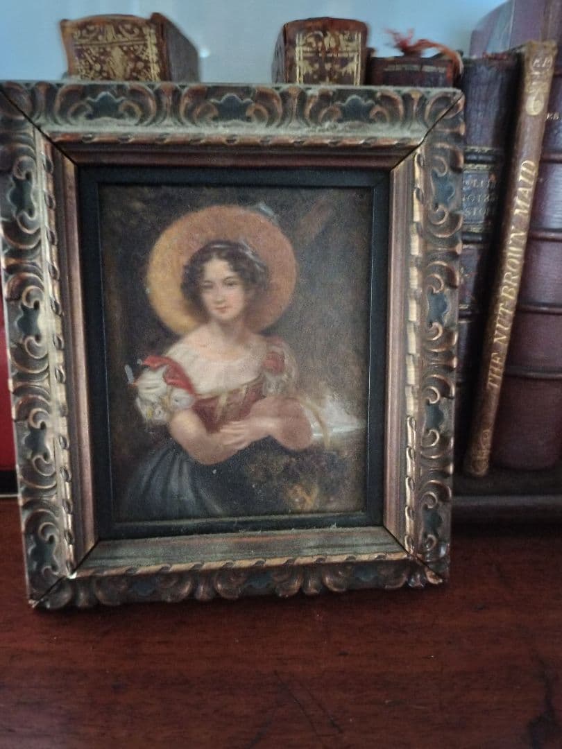 イギリスアンティーク古い油絵