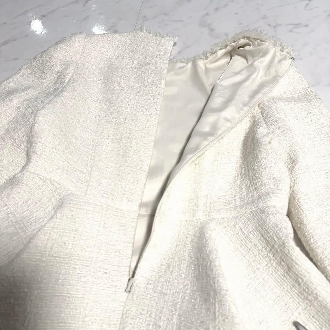 【新品タグ付き】2025✨️完売 アニュアンス ツイードペプラムブラウス 美ライン