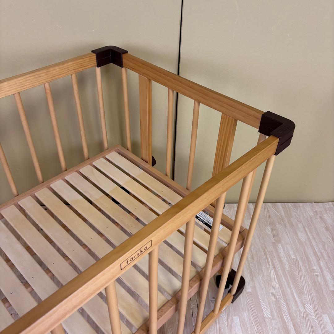 除菌清掃済☆綺麗☆ファルスカ　ミニジョイントベッド　ネオ　ナチュラル　すのこ床板