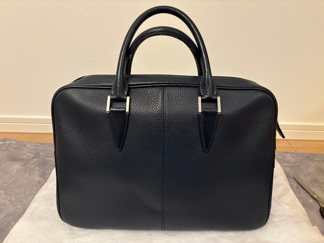 レザー ビジネスバッグ ネイビー