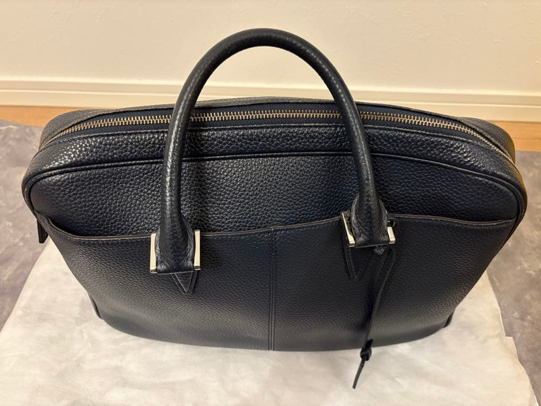 レザー ビジネスバッグ ネイビー