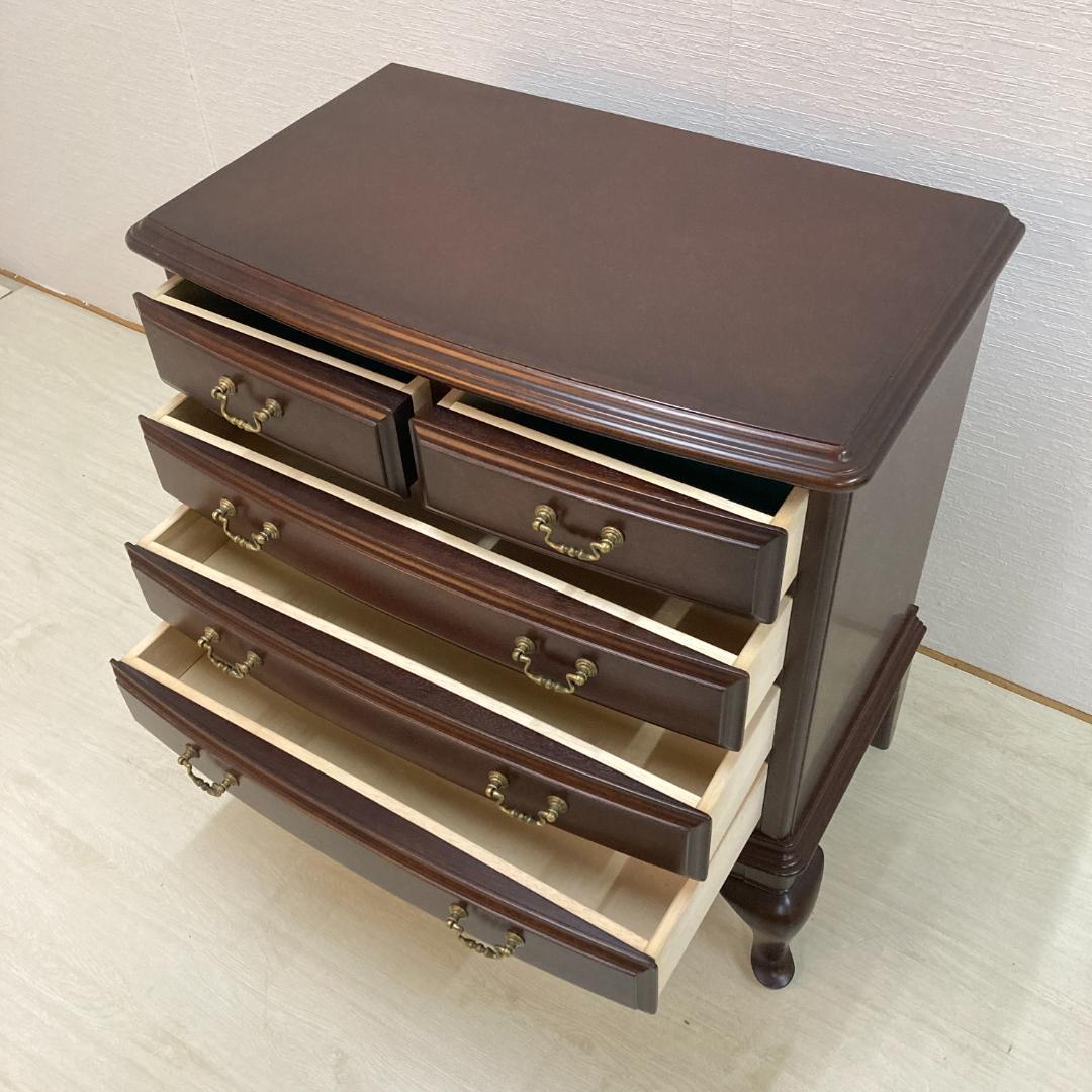 【マルニ】猫脚　4段チェスト サイドボード リビングボード クラシック