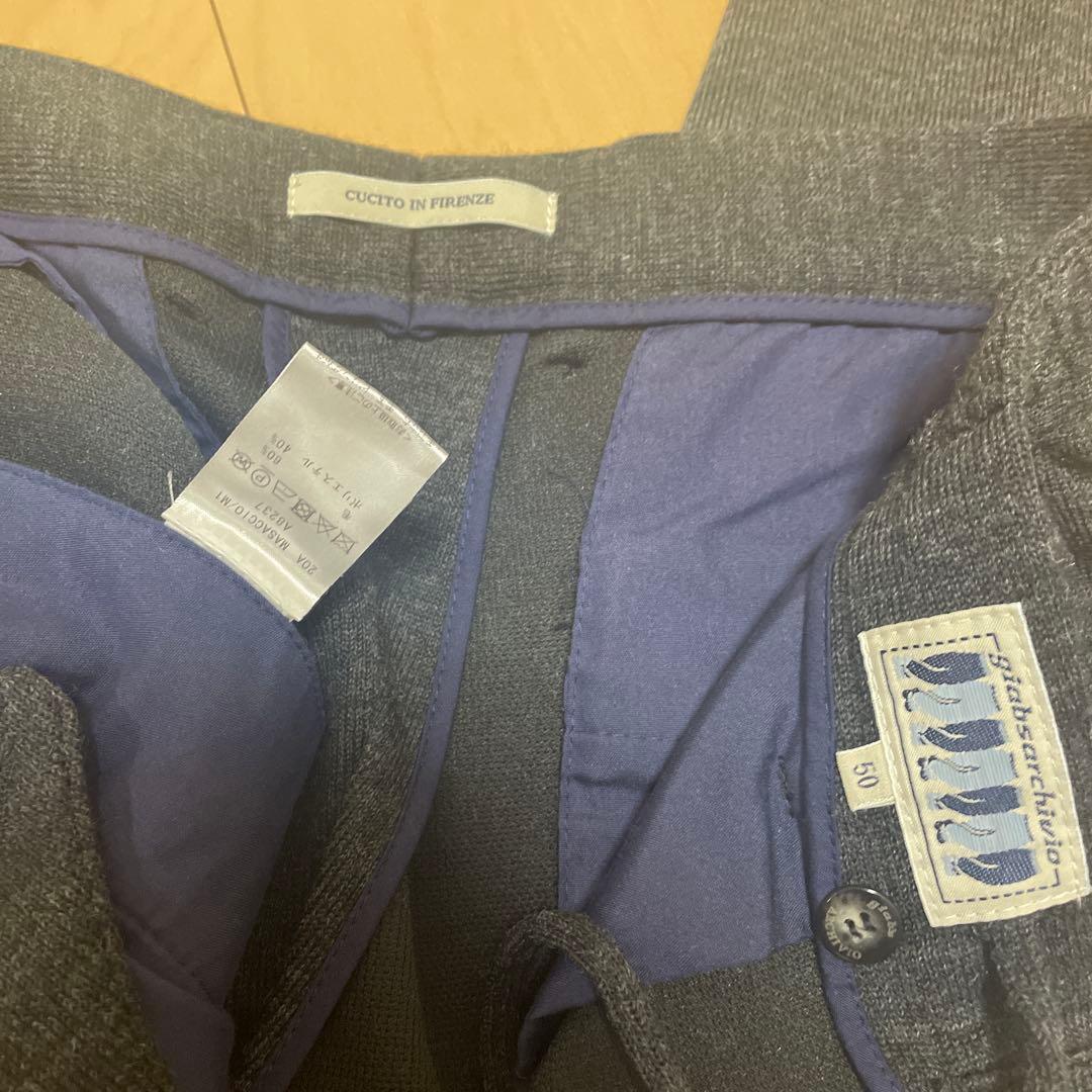 giabsarchivio ダークグレー スラックス 50
