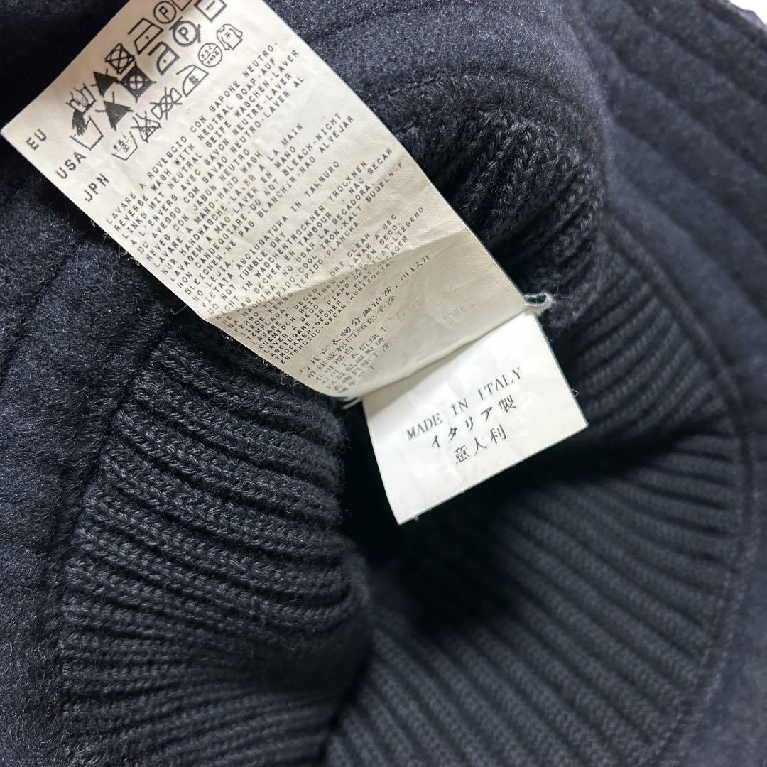 ストーンアイランド ニット バケットハット ワッペン ブラック ウール