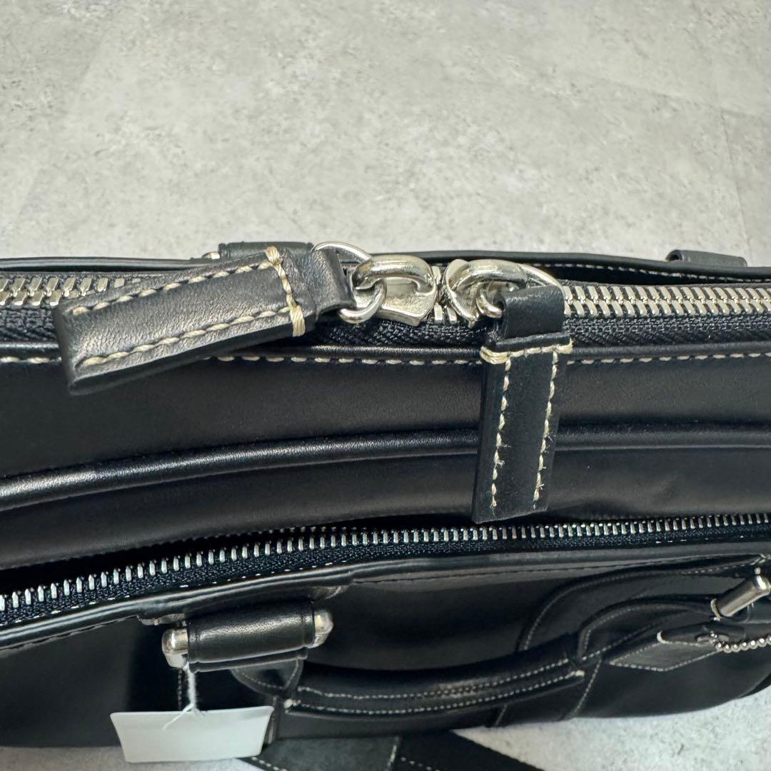 最終価格 新品 COACH 2way ビジネスバッグ レザー ブラック
