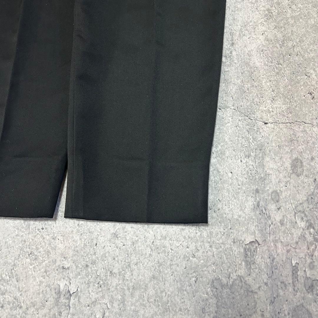 90s “4タック” レーヨンギャバ スラックス “ブラック” ヴィンテージ