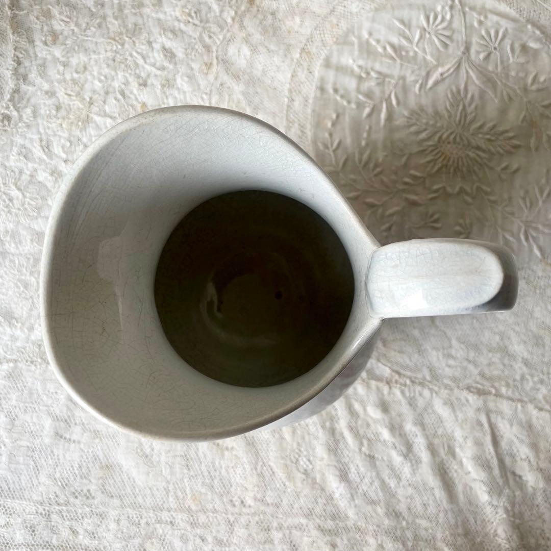 ショワジールロワ　白釉ピシェ　水差し　フラワーベース　フランスアンティーク