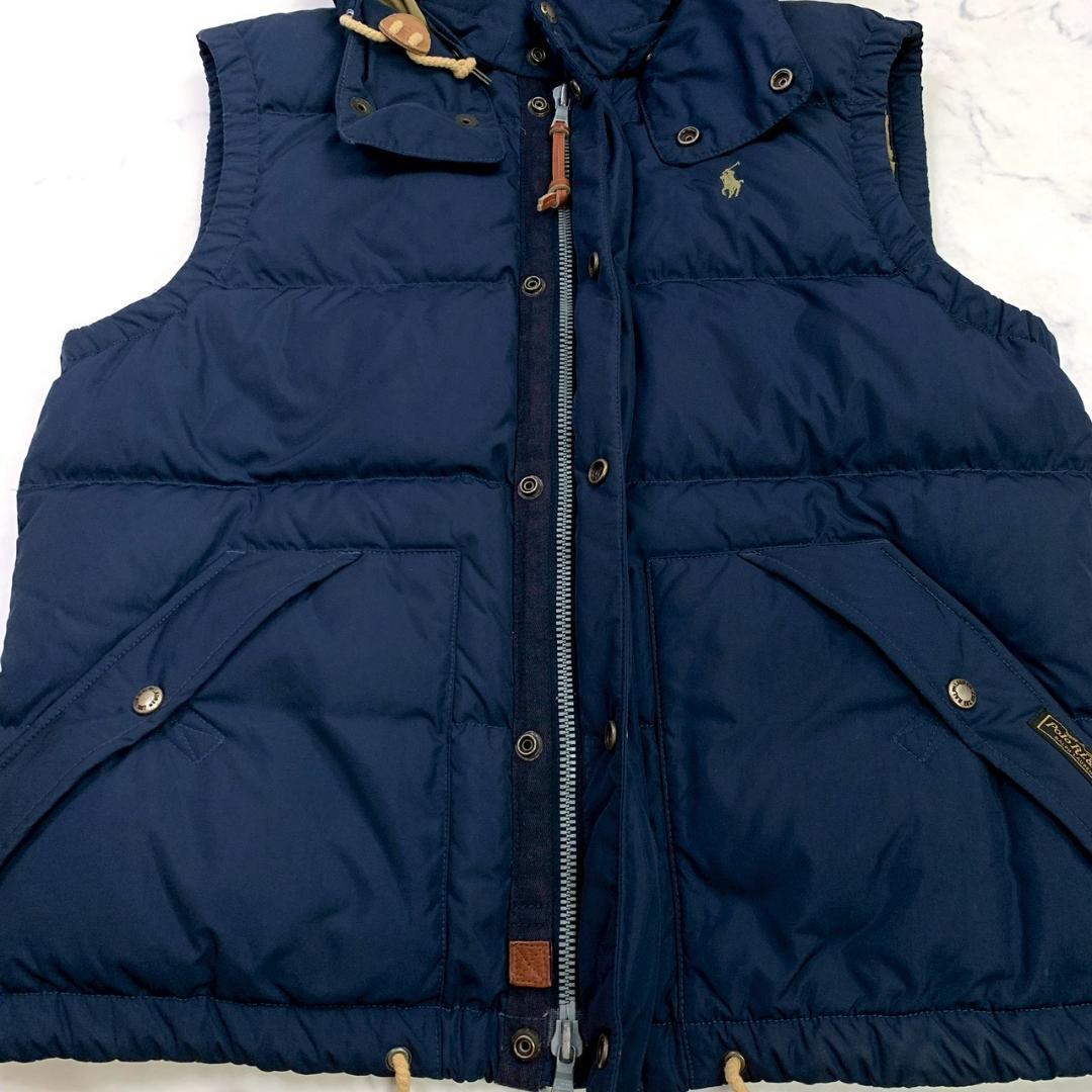 ポロラルフローレン ダウンベスト 肉厚 2way ネイビー M　D937