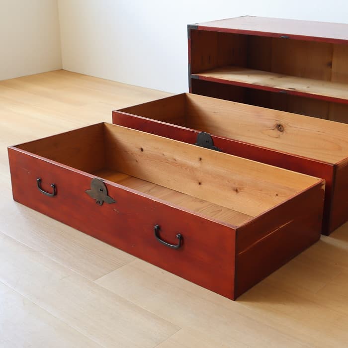 アンティーク 引出し2杯 2段 和箪笥 ローチェスト 古家具 テレビ台